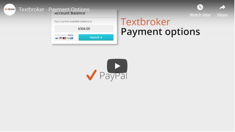 Métodos de Pagamento na Textbroker